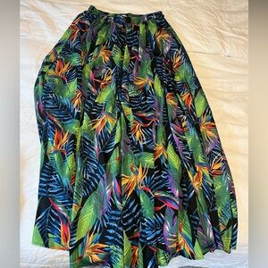 Rachel Zoe Vibrant Leaf Print A-Line Skirt